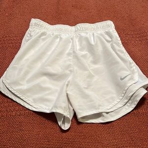 White Nike Dri-Fit Gym Shorts
